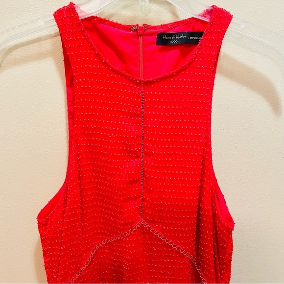 House of Harlow 1960 x Revolve Red Dot Maxi Dress Small - Picture 2 of 8